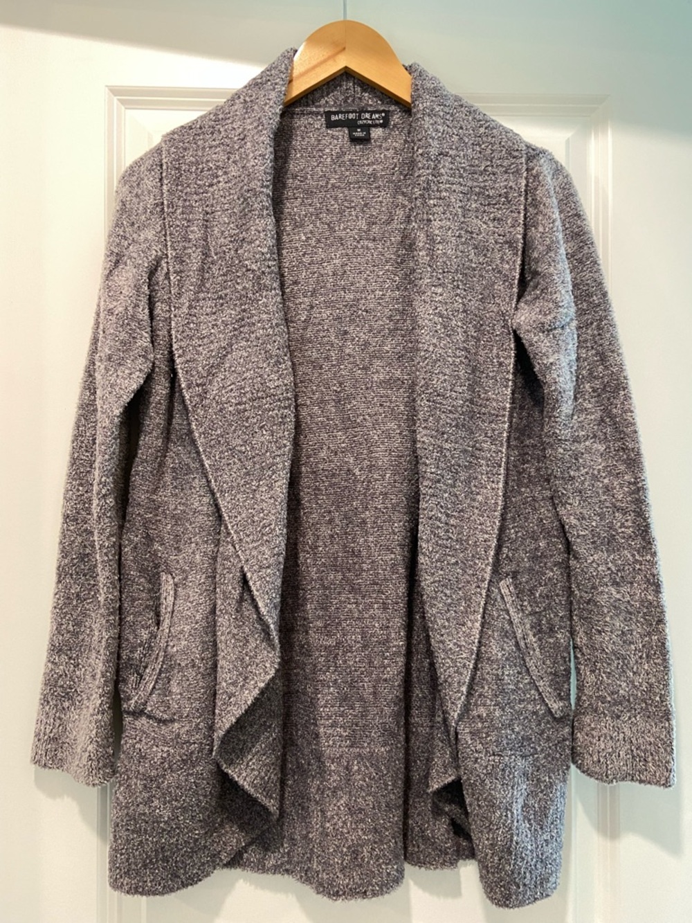 Barefoot Dreams Heather Blue, or Blue Marl, CozyChic Lite® Circle Cardi